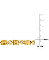 Citrine (8-1/10 ct. t.w.) & Diamond Accent Link Bracelet in 18k Gold-Plated Sterling Silver