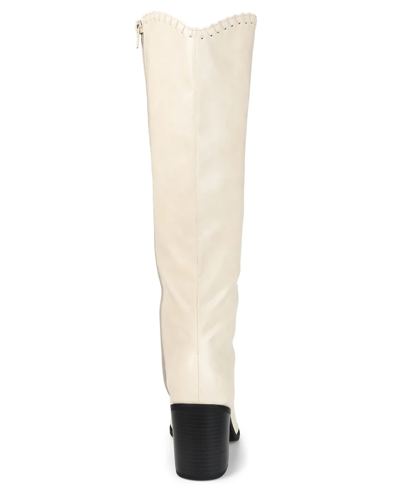 Journee Collection Women's Daria Extra Wide Calf Western Boots