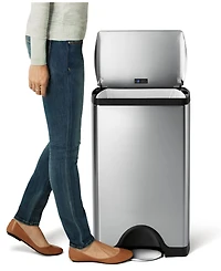 simplehuman 38 Liter Rectangular Step Kitchen Trash Can with Soft-Close Lid