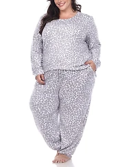 White Mark Plus Leopard Lounge Set, 2-Piece