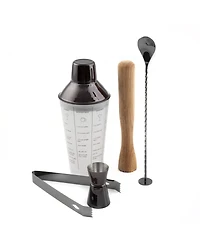 Thirstystone by Cambridge Recipe Shaker and Tools Mixology Set, 5 Pieces