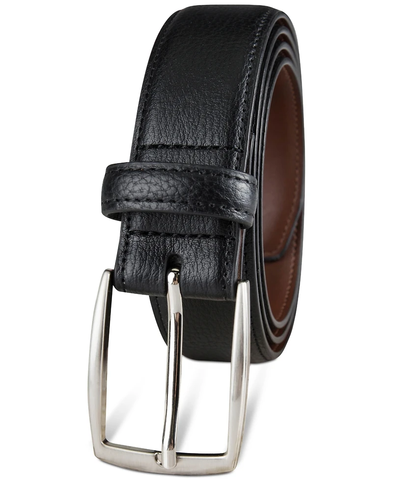 Club Room Men's Faux Leather Pebble Grain Stretch Belt, Created for Macy's