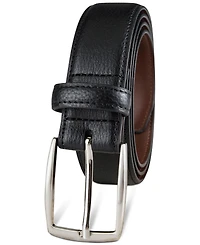 Club Room Men's Faux Leather Pebble Grain Stretch Belt, Created for Macy's