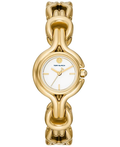 Tory Burch Women's Gold Tone Stainless Steel Link Bracelet Watch 28mm
