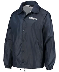 Men's Navy New England Patriots Coaches Classic Raglan Full-Snap Windbreaker Jacket
