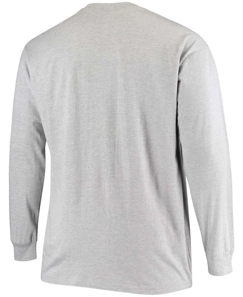 Men's Big and Tall Heathered Gray New Orleans Saints Practice Long Sleeve T-shirt