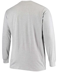 Men's Big and Tall Heathered Gray New Orleans Saints Practice Long Sleeve T-shirt