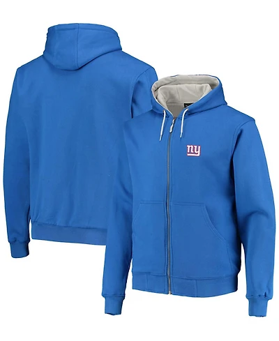 Men's Dunbrooke Royal New York Giants Craftsman Thermal-Lined Full-Zip Hoodie