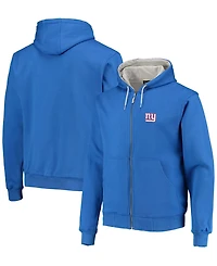 Men's Dunbrooke Royal New York Giants Craftsman Thermal-Lined Full-Zip Hoodie