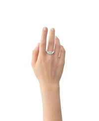 And Now This Silver Plated Sun Moon Disc Ring