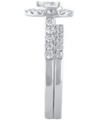 Diamond Pear-Cut Halo Bridal Set (1 ct. t.w.) in 14k White Gold