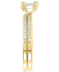 Effy Diamond Baguette Cluster Bridal Set (3/8 ct. t.w.) 14k White or Yellow Gold