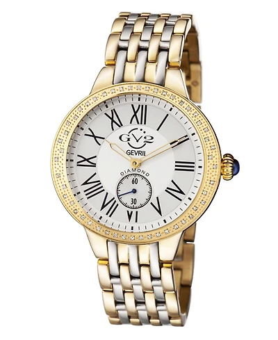 GV2 Women's Astor Two-Tone Stainless Steel and Ion Plating Swiss Quartz Bracelet Watch 40 mm
