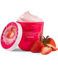 Lovery Strawberry Milk Whipped Body Butter, 2-Pack Body Care Set