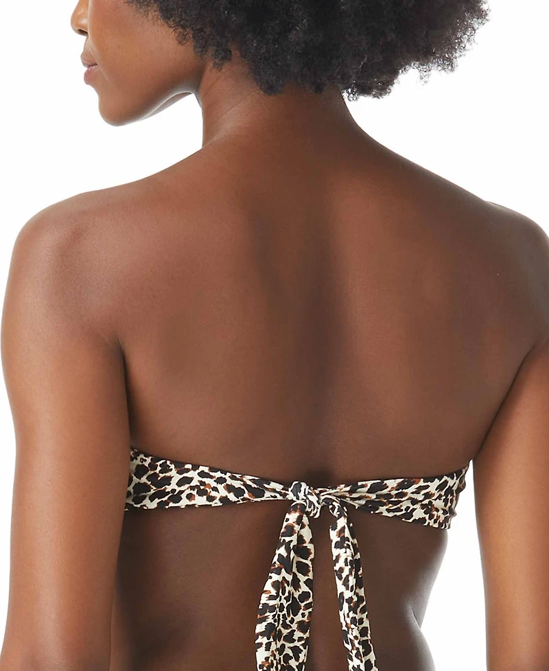 Vince Camuto Logo-Ring Bandeau Bikini Top