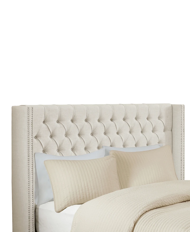 Madison Park Amelia Fabric Tufted Queen Headboard