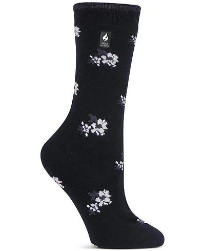 Heat Holders Women's Ultra Lite Bellis Floral Crew Socks