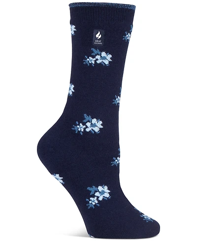 Heat Holders Women's Ultra Lite Bellis Floral Crew Socks