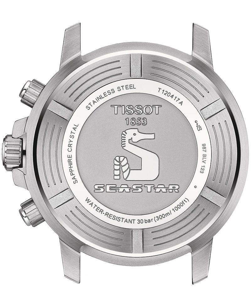 Tissot Men's Swiss Chronograph Seastar 1000 Stainless Steel Bracelet Watch 46mm