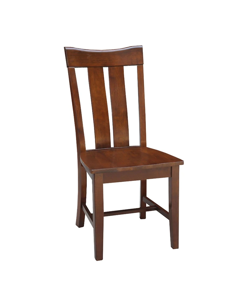 42" Dual Drop Leaf Table with 4 Splat Back Dining Chairs - 5 Piece Dining Set