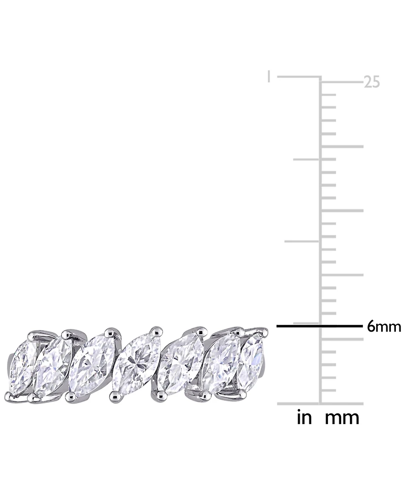 Lab-Grown Moissanite Marquise Statement Ring (1-3/4 ct. t.w.) 10k White Gold