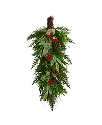 Cedar and Berry Artificial Christmas Swag, 30"
