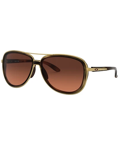 Oakley Women's Polarized Sunglasses, OO4129 Split Time 58