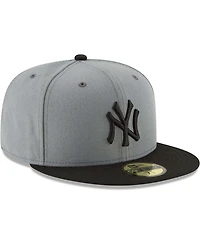 Men's Gray, Black New York Yankees Two-Tone 59Fifty Fitted Hat