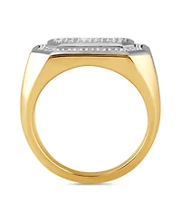 Men's Diamond Pave Cluster Ring (1/5 ct. t.w.) in Sterling Silver & 18k Gold-Plate