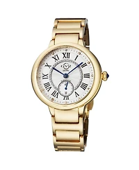 GV2 Women's Rome Gold-Tone Ion Plating Swiss Quartz Bracelet Watch 36 mm