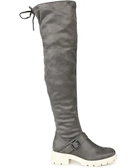 Journee Collection Women's Salisa Wide Calf Lug Sole Boots