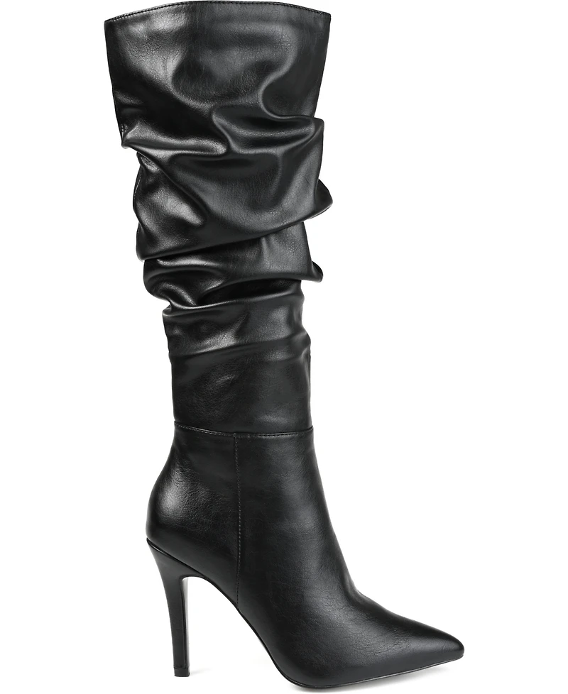 Journee Collection Women's Sarie Ruched Stiletto Boots