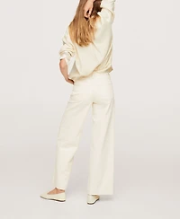 Mango Women's Culottes High Waist Jeans
