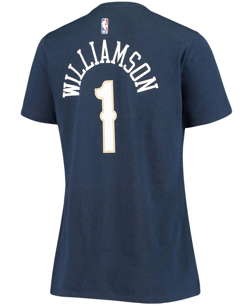 Women's Zion Williamson Navy New Orleans Pelicans Name & Number Performance T-shirt