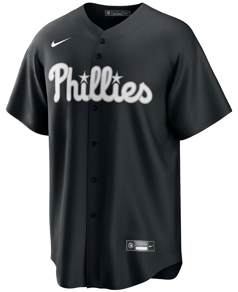 Men's Black, White Philadelphia Phillies Official Replica Jersey