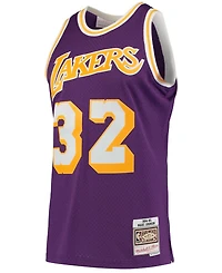 Men's Magic Johnson Purple Los Angeles Lakers 1984-85 Hardwood Classics Swingman Player Jersey