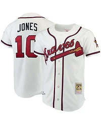 Men's Chipper Jones White Atlanta Braves Authentic Jersey