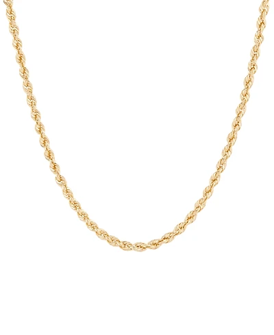 Lightweight Rope Link 22" Chain Necklace in 10k Gold