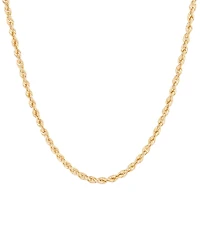 Lightweight Rope Link 22" Chain Necklace in 10k Gold