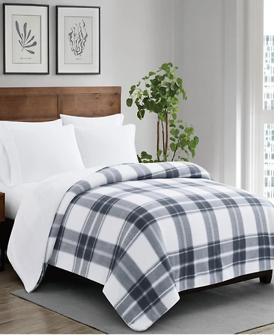 Cannon Cozy Teddy Plaid Blanket, King