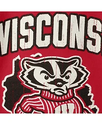 Big Boys Red Wisconsin Badgers Strong Mascot T-shirt