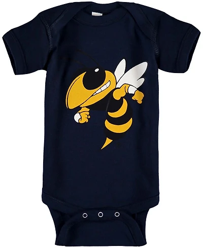Infant Boys and Girls Navy Ga Tech Yellow Jackets Big Logo Bodysuit