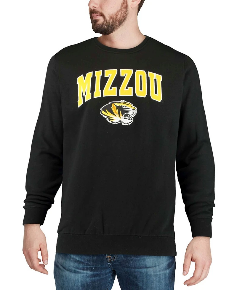 Colosseum Men's Missouri Tigers Arch & Logo Crew Neck Sweatshirt