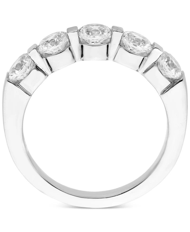 Diamond Five Stone Band (1 ct. t.w.) in 14k White or Yellow Gold