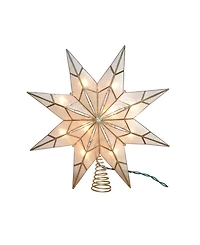 Kurt Adler 10-Light 8-Point Gold Capiz Star Treetop