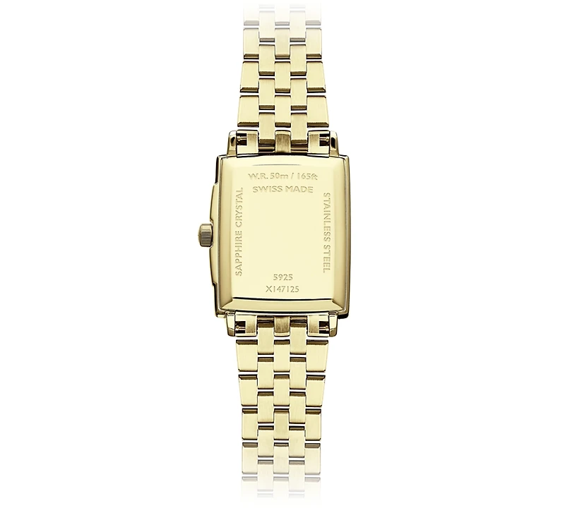 Raymond Weil Women's Swiss Toccata Diamond (1/5 ct. t.w.) Gold Pvd Stainless Steel Bracelet Watch 22.6x28.1mm