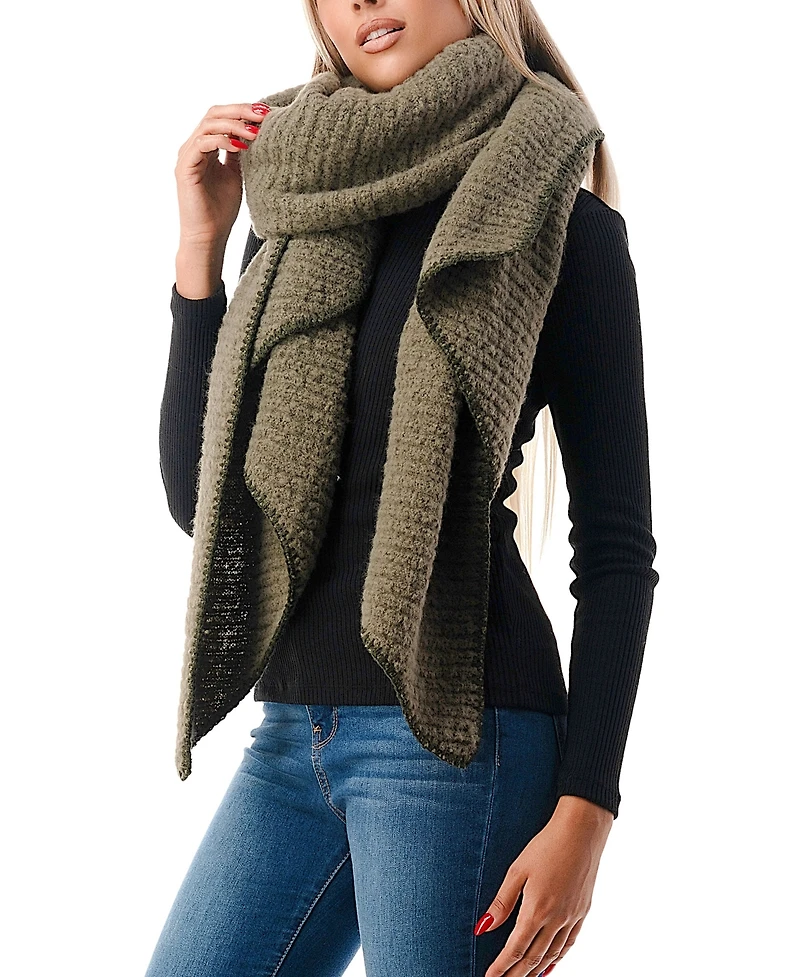 Marcus Adler Women's Ultra Soft Plush Ribbed Scarf