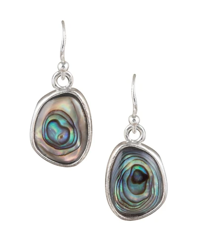 Barse Women's Lush Sterling Silver and Abalone Shell Drop Earrings