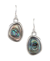 Barse Women's Lush Sterling Silver and Abalone Shell Drop Earrings