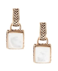 Barse Women's Saint-Tropez Bronze and Mother-Of-Pearl Post Drop Earrings